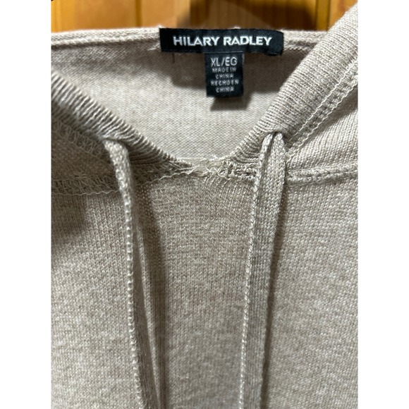 Hilary Radley Women XL EG Beige Knit Hoodie Casual Everyday Comfort Long Sleeve - Picture 3 of 4